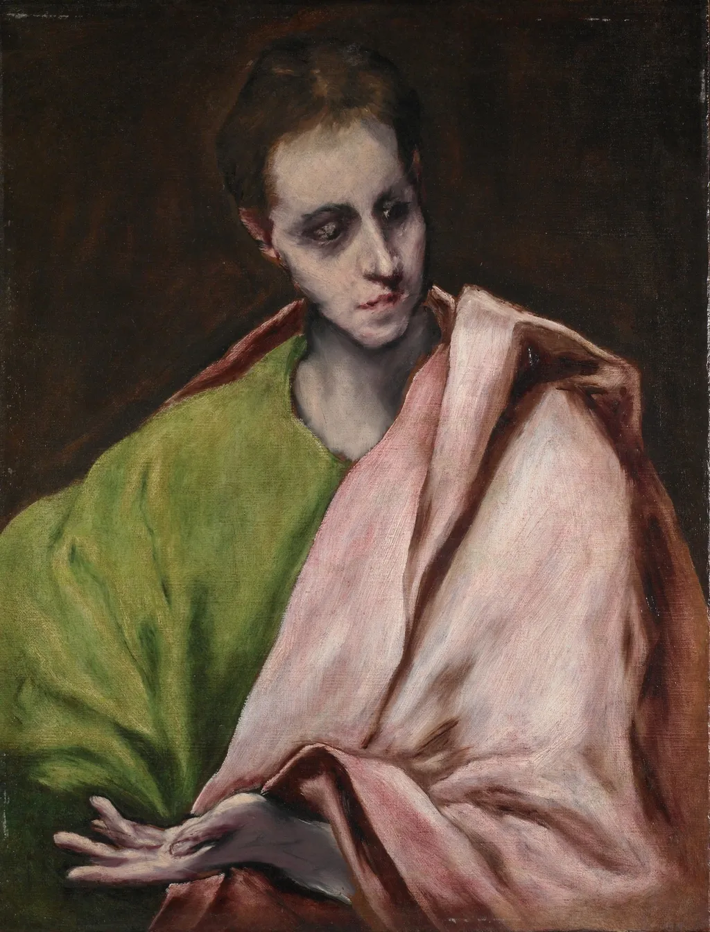 Saint John the Evangelist, by El Greco, oil, 1600