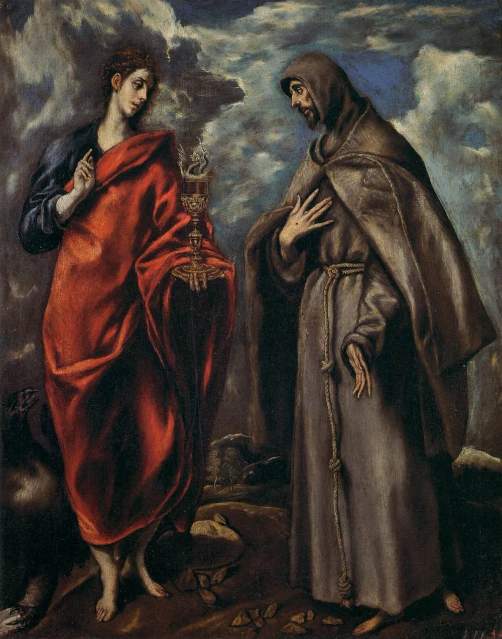 Saint John the Evangelist and Saint Francis, by El Greco, unspecified, 1600