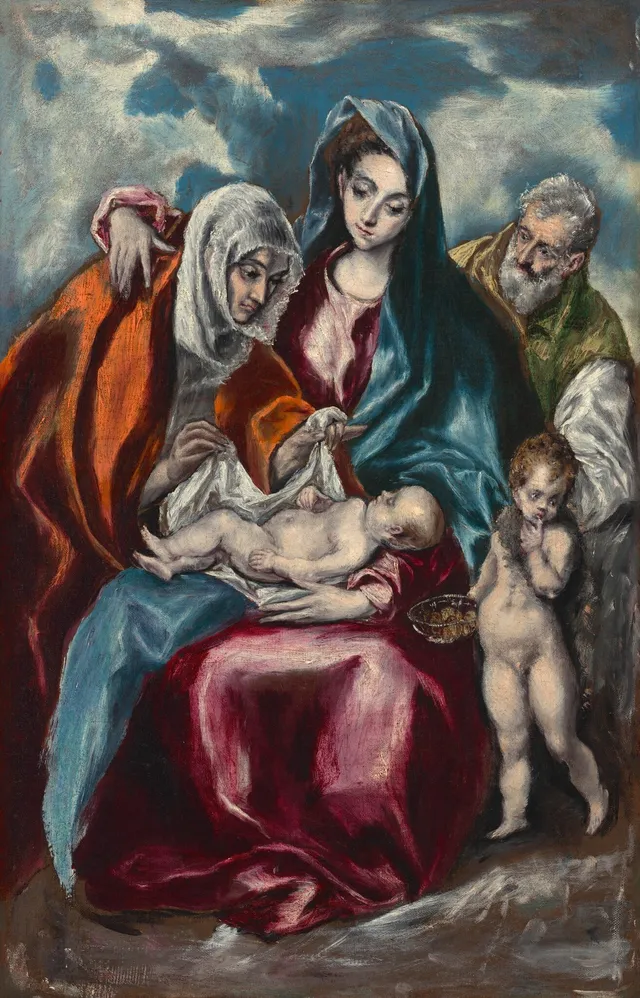 The Holy Family with Saint Anne and the Infant John the Baptist — El Greco