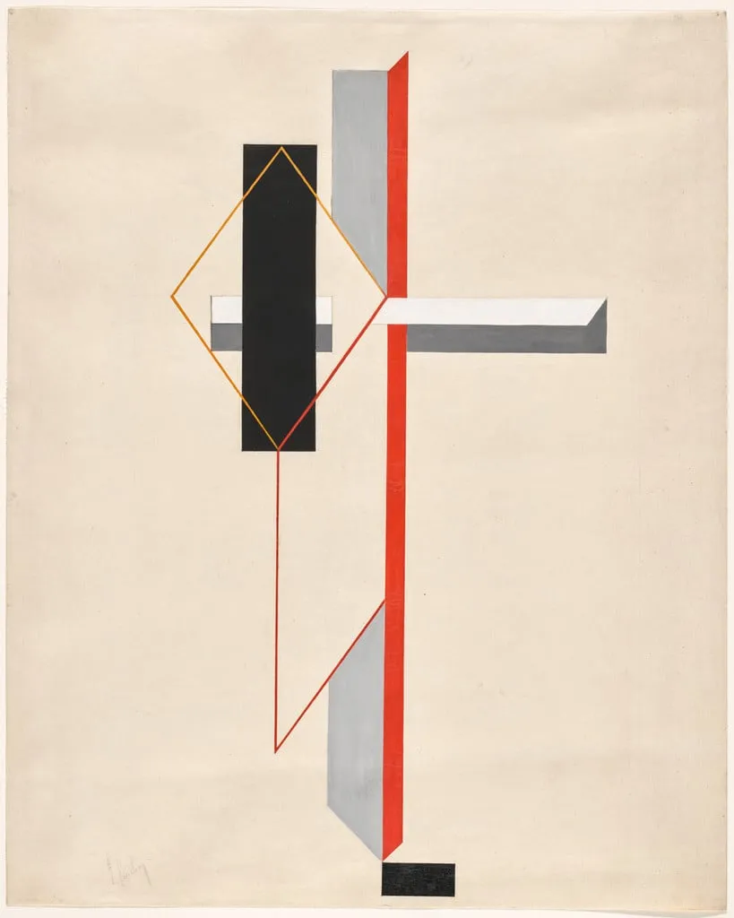Untitled, by El Lissitzky, gouache, 1922