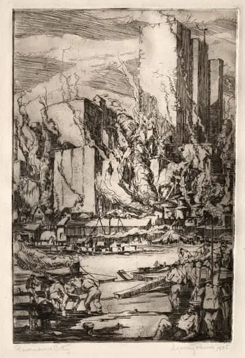 River and City, by Elbridge Gerry Peirce