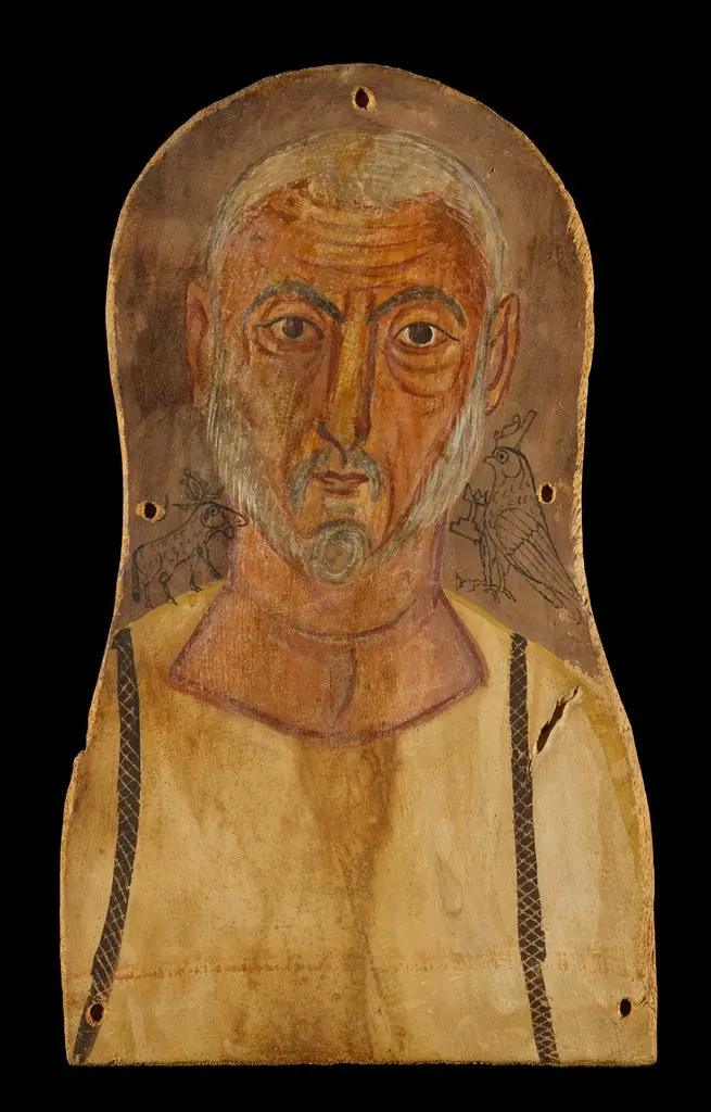 Elderly Man Flanked by Egyptian Gods, 1850