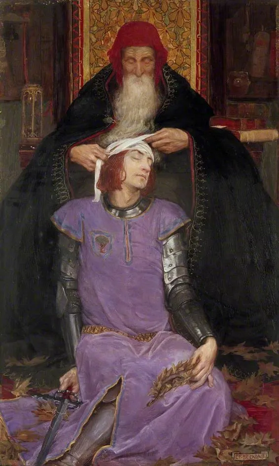 Time the Physician, by Eleanor Fortescue-Brickdale, oil, 1900
