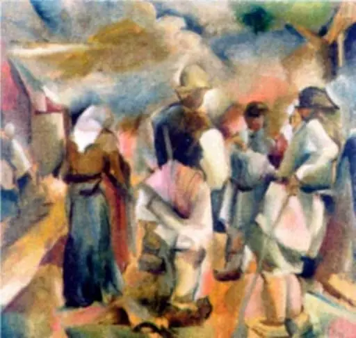 În sat - compoziție, by Elena Popea
