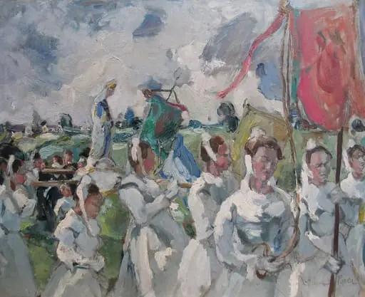 Procesiune în Franța, by Elena Popea
