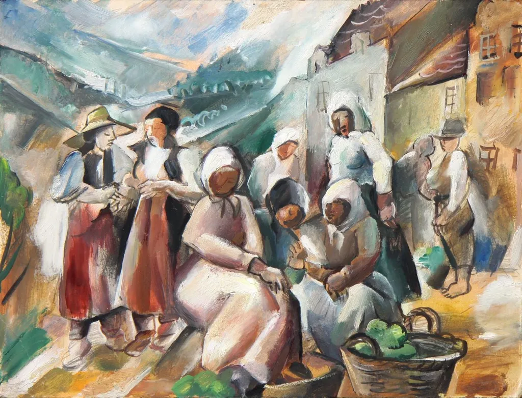 Târg la Bran, by Elena Popea, 1920