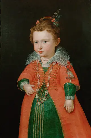 Eleonora Gonzaga (1598-1655), Empress, at the age of two, knee-length portrait