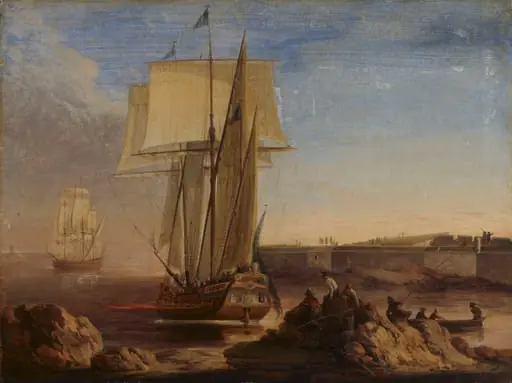 Laivoja Kustaanmiekan salmessa, by Elias Martin