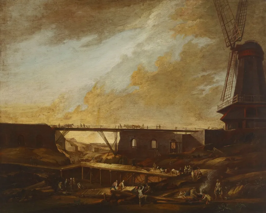 Suomenlinnan rakentamisen ajalta, Thunbergin mylly, by Elias Martin, unspecified, 1788