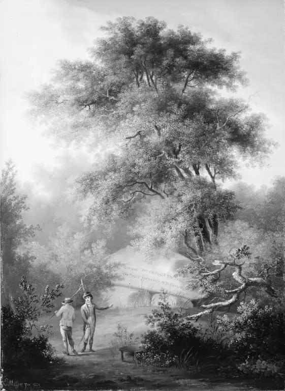 En gravhøj ved Løvenborg, by Elias Meyer