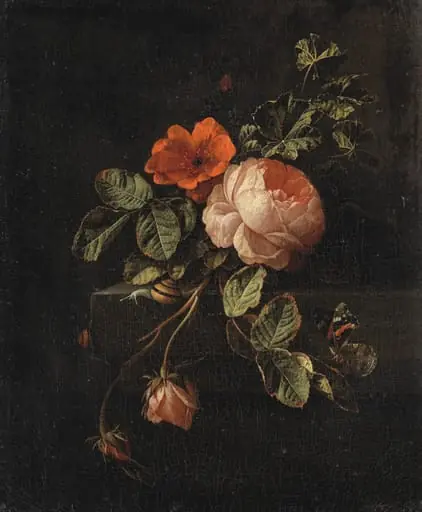 Still Life with Roses, by Elias van den Broeck