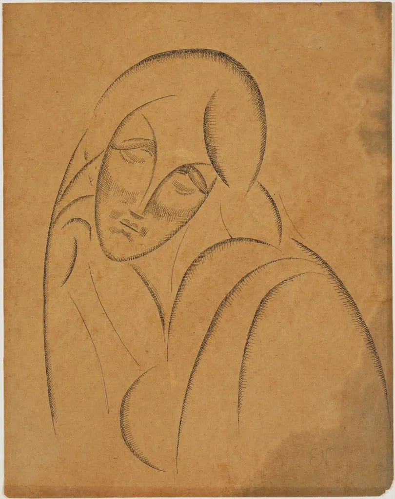 Untitled, by Elie Nadelman, ink, 1913