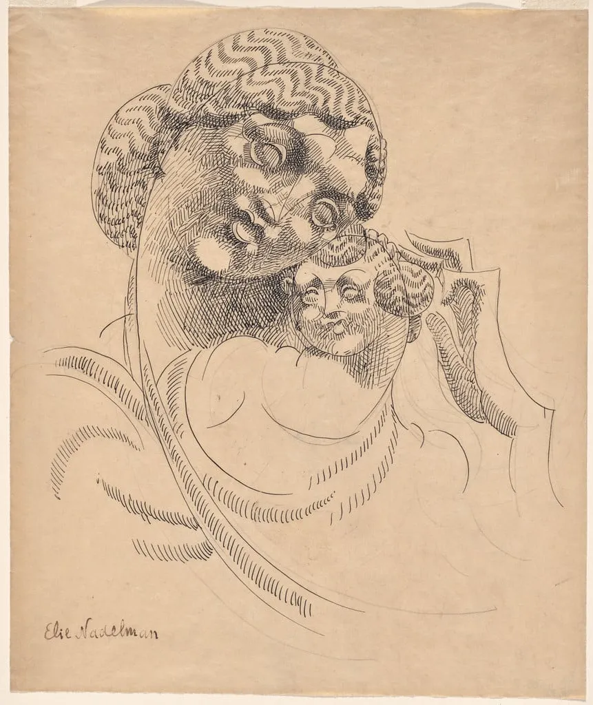 Untitled, by Elie Nadelman, graphite, 1908