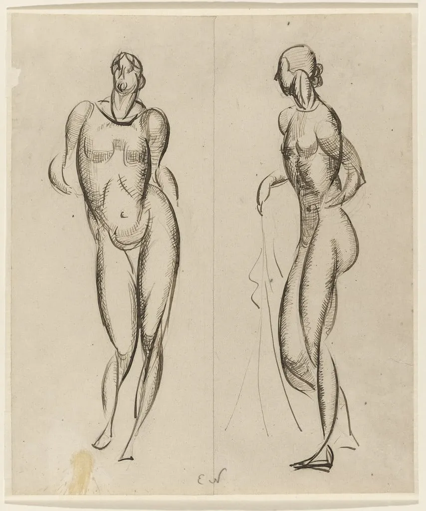 Untitled, by Elie Nadelman, graphite, 1924