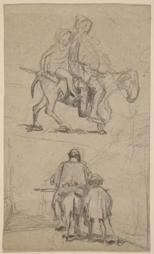 Father, Son, and Donkey, by Elihu Vedder