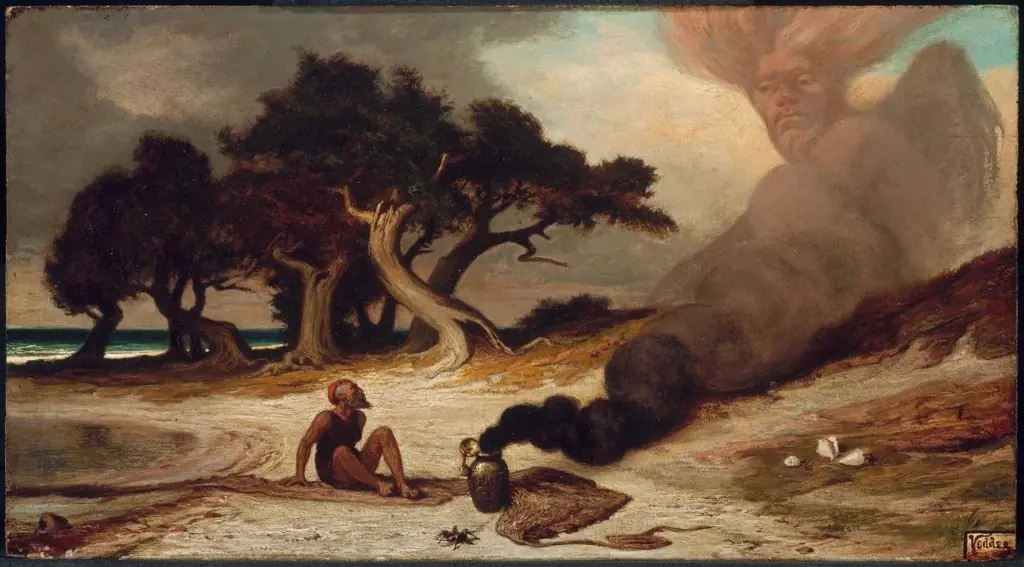 Fisherman and the Genie, by Elihu Vedder