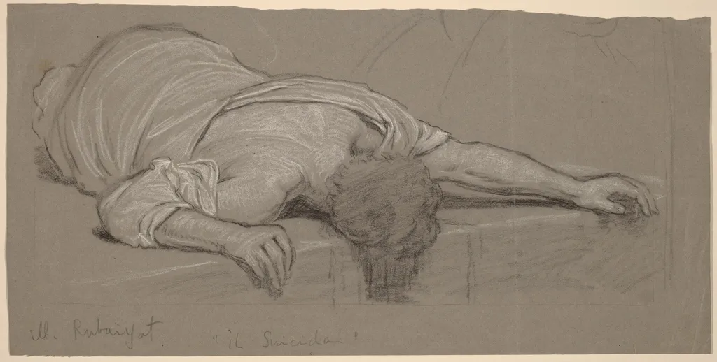 From the Rubáiyát, by Elihu Vedder, graphite, 1887