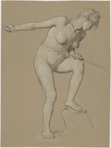 Girl Spearing Dolphin, by Elihu Vedder