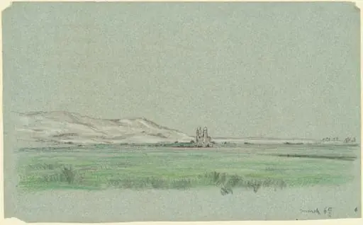 Nile Journey, Colossi of Memnon, by Elihu Vedder