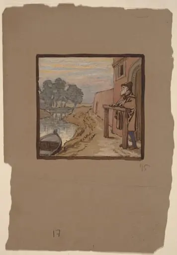 Old Man by a River, by Elihu Vedder