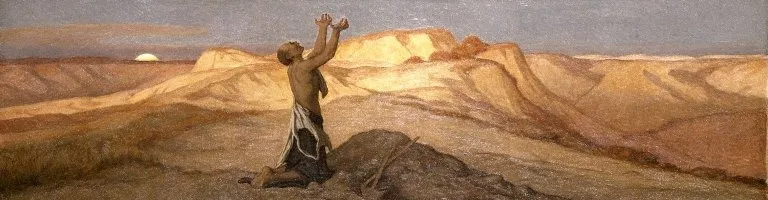 Prayer for Death in the Desert, by Elihu Vedder, oil, 1867
