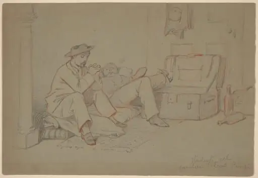 Students in the Latin Quarter, Paris, by Elihu Vedder