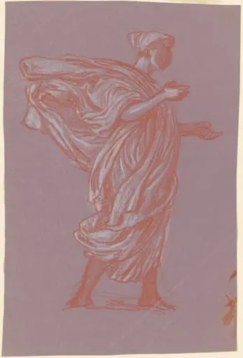 Study for "Greek Girls Bathing", by Elihu Vedder