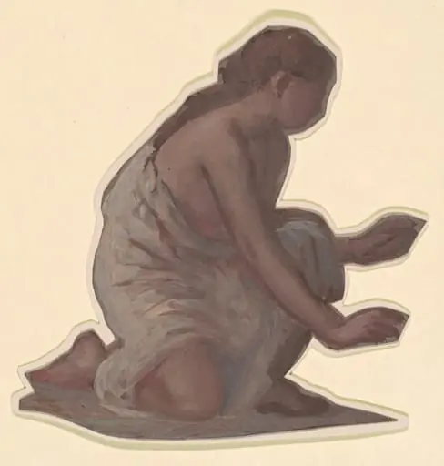 Study for "Greek Girls Bathing", by Elihu Vedder