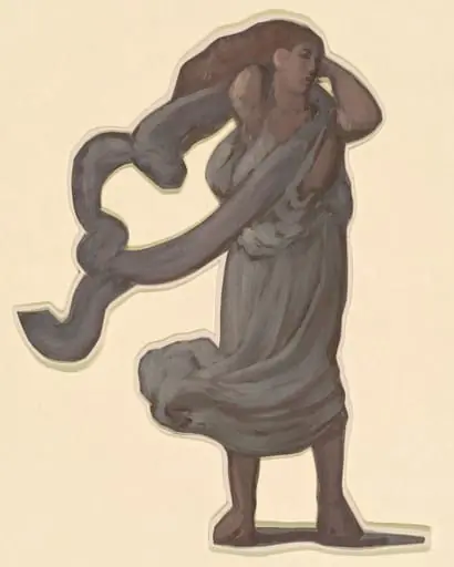 Study for "Greek Girls Bathing", by Elihu Vedder
