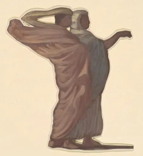 Study for "Greek Girls Bathing", by Elihu Vedder