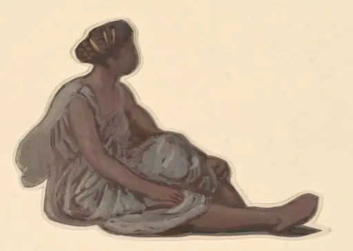 Study for "Greek Girls Bathing", by Elihu Vedder