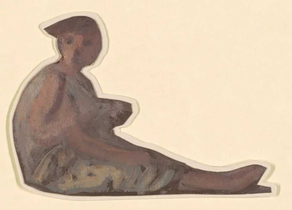 Study for "Greek Girls Bathing", by Elihu Vedder, oil, 1872