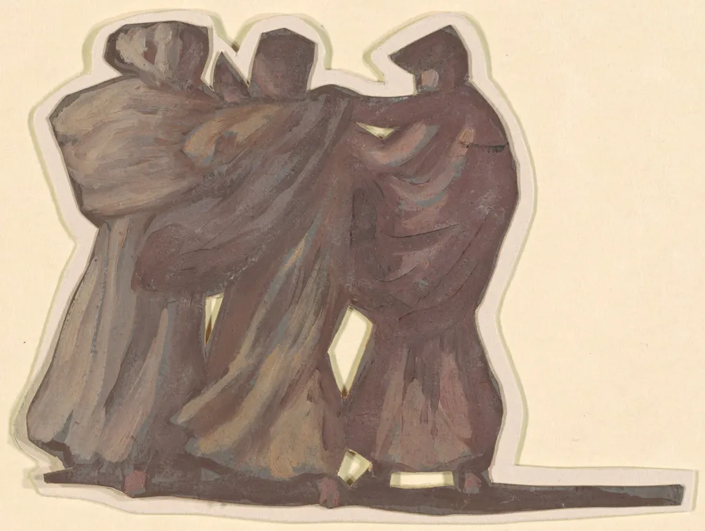 Study for "Greek Girls Bathing", by Elihu Vedder, oil, 1872