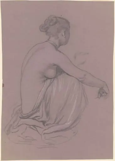 Study for "Greek Girls Bathing", by Elihu Vedder