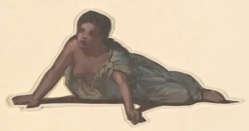 Study for "Greek Girls Bathing", by Elihu Vedder