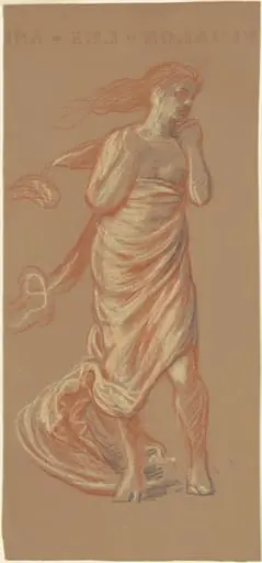 Study for "Greek Girls Bathing" [recto], by Elihu Vedder