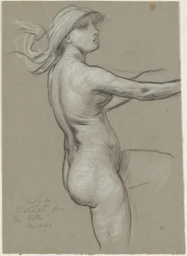 Study for "The Fates Gathering in the Stars", by Elihu Vedder