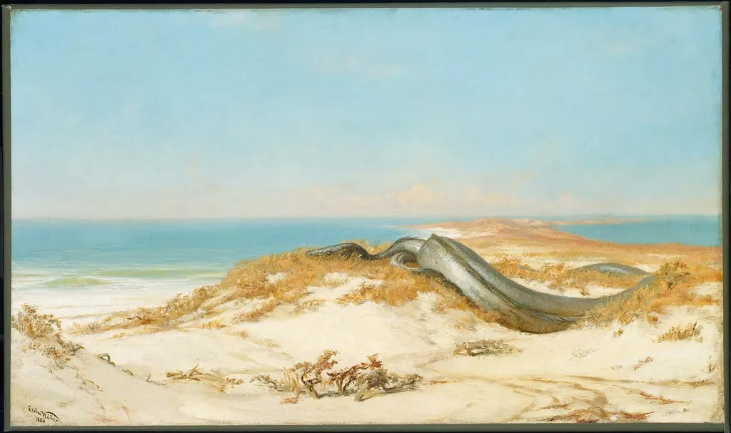The Lair of the Sea Serpent, by Elihu Vedder, oil, 1864