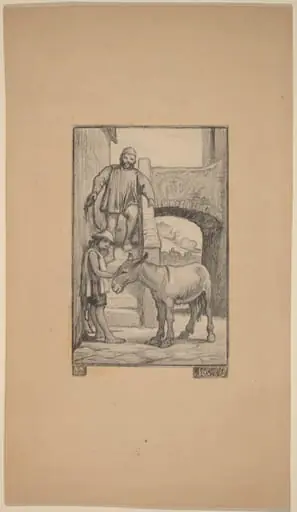 The Son and the Donkey, by Elihu Vedder