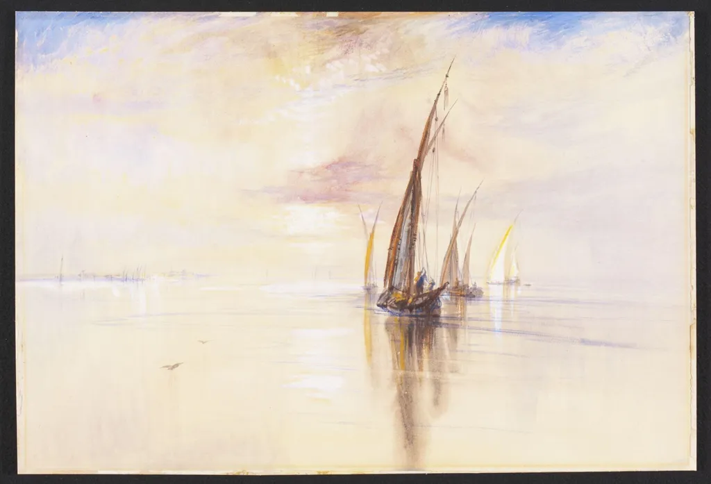 The Nile Delta (Sunset), by Elijah Walton, watercolor, 1864