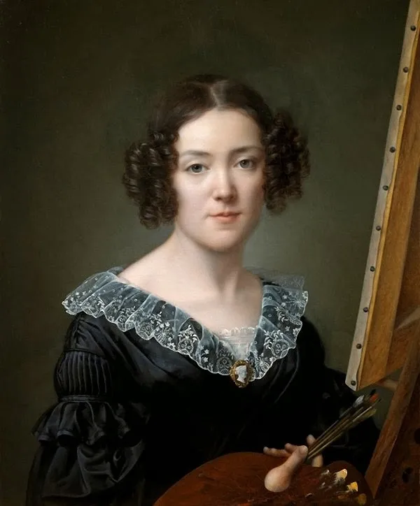 Self-portrait, by Elisa Counis, oil, 1839