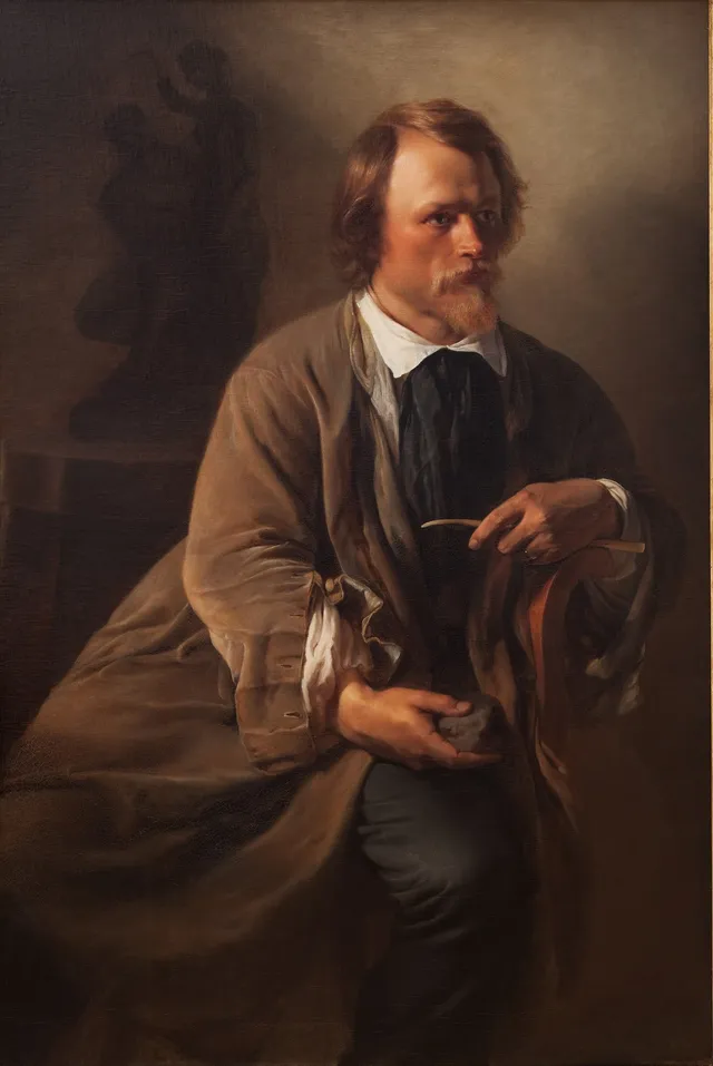 The Sculptor Jens Adolf Jerichau, the Artist's Husband — Elisabeth Baumann