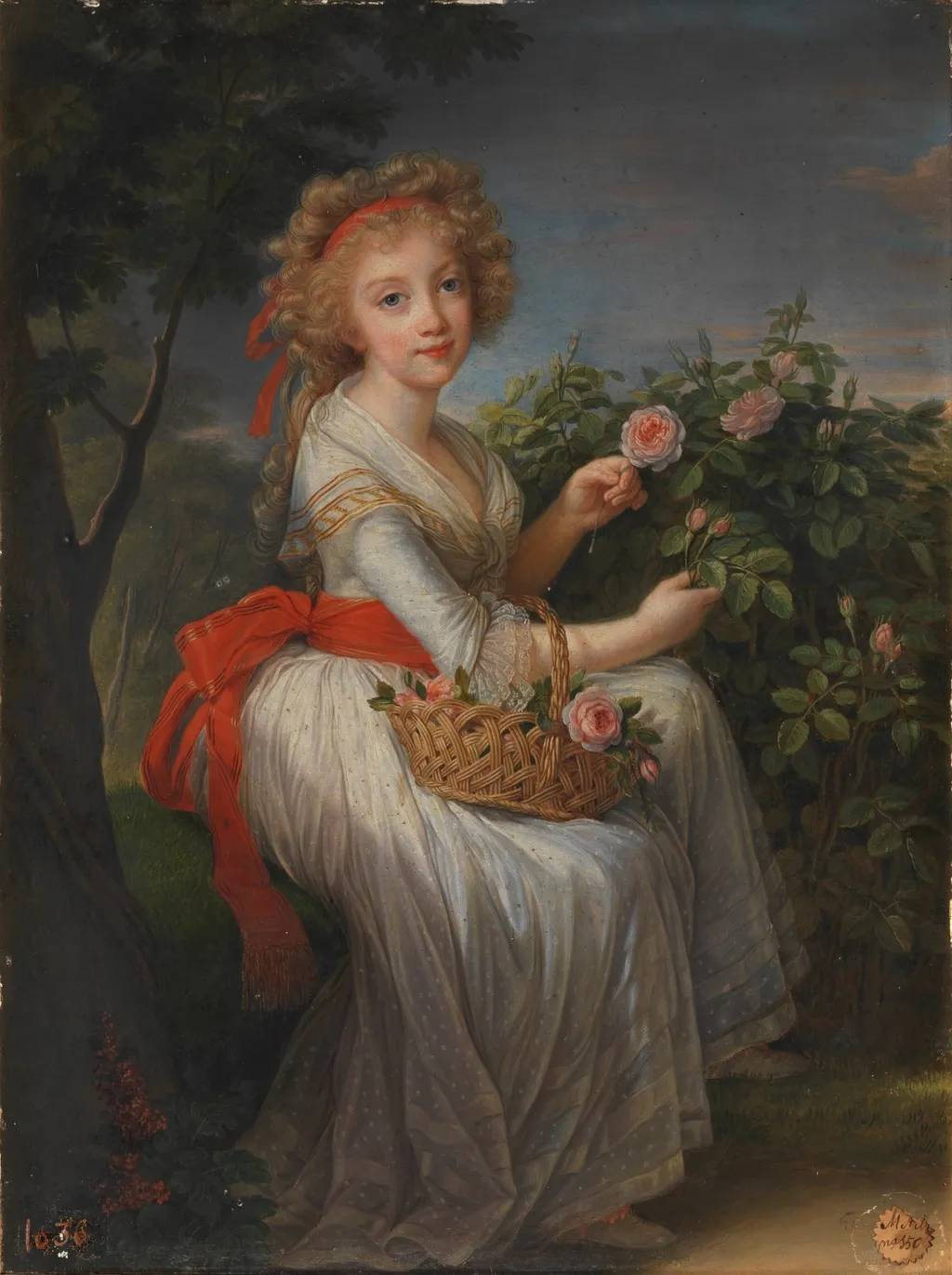 Maria Christina of Naples and Sicily, by Élisabeth Louise Vigée Le Brun, oil, 1796