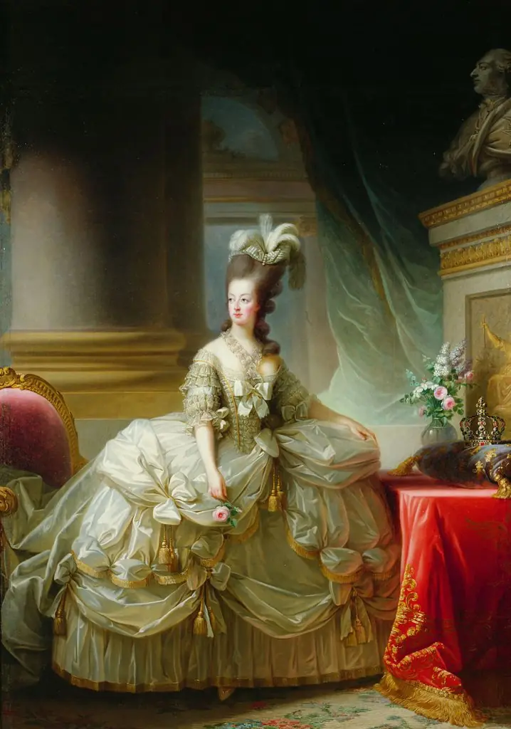 Marie Antoinette in Court Dress, by Élisabeth Louise Vigée Le Brun