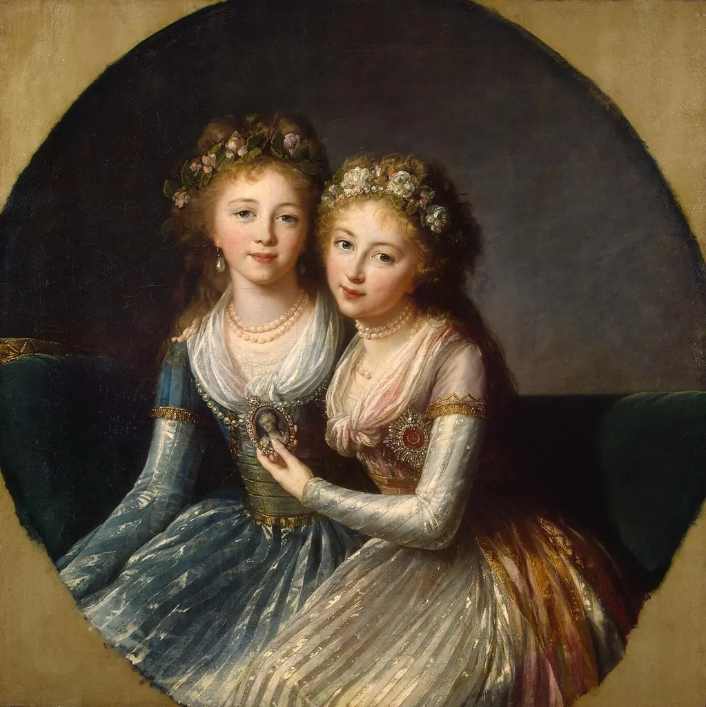 Portrait of Emperor Pavel I's Daughters, by Élisabeth Louise Vigée Le Brun