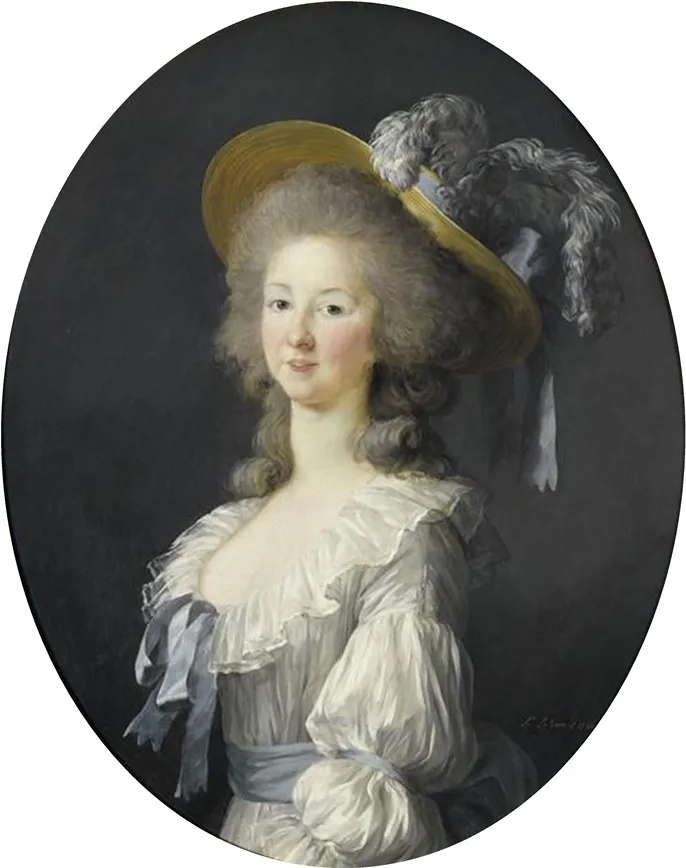 Portrait of Marie-Thérèse-Louise de Savoie-Carignan, Princess of Lamballe, by Élisabeth Louise Vigée Le Brun, oil, 1792