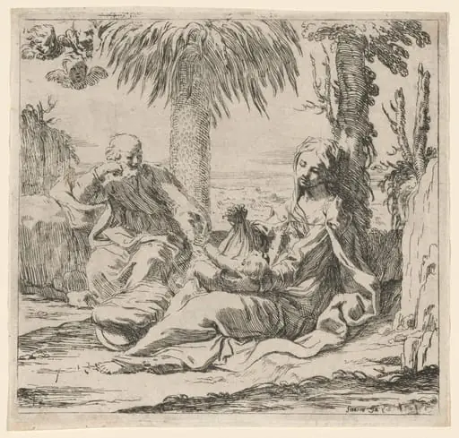 Rest on the Flight into Egypt, by Elisabetta Sirani