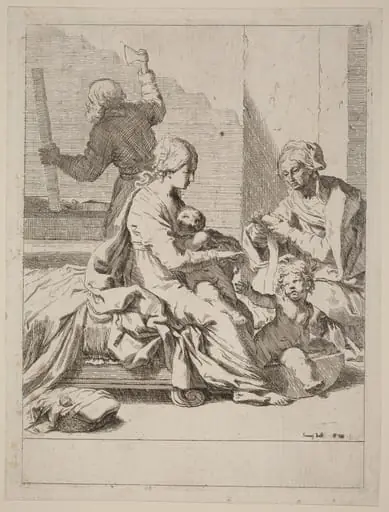 The Holy Family with Saint Elizabeth and Saint John the Baptist, by Elisabetta Sirani
