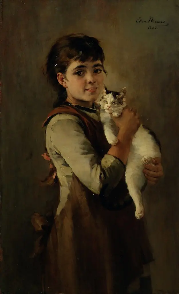 Two Kittens, by Elise Ransonnet-Villez