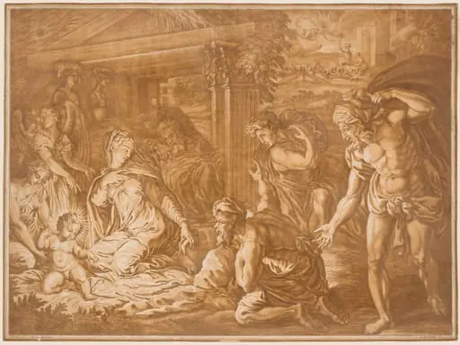 The Adoration of the Shepherds, by Elisha Kirkall